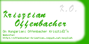 krisztian offenbacher business card